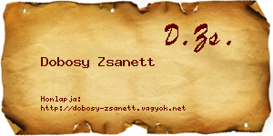 Dobosy Zsanett névjegykártya